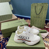 Gucci clean off-white luxury sneakers view 10 bold athletic profile