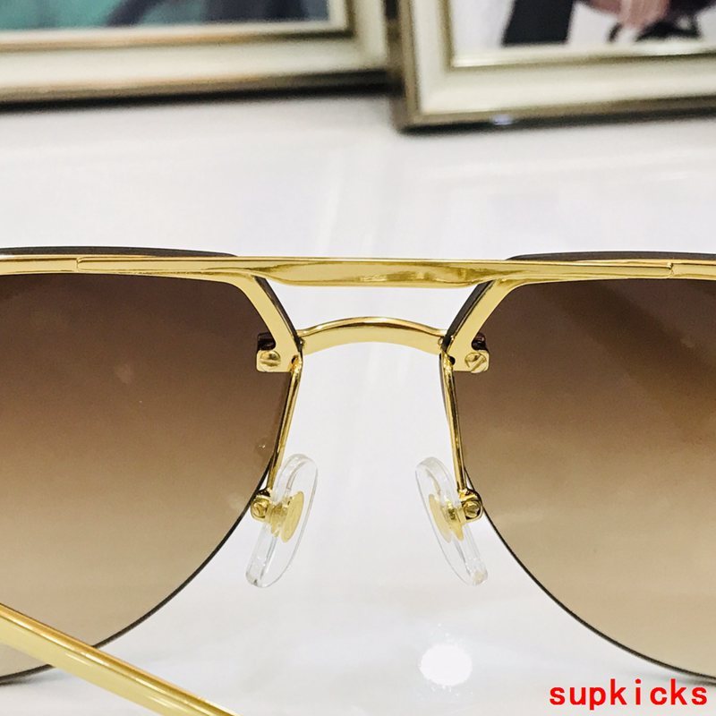 Close-up detail view of Cartier unisex sunglasses