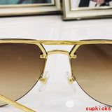Close-up detail view of Cartier unisex sunglasses