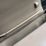 Top view of modern structured women's handbag – women's luxury handbag