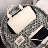 Close-up detail of modern sleek women's handbag – women's designer-style accessory