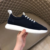 Hermès Camel Slip-On Sneakers - Lifestyle Styling Shot