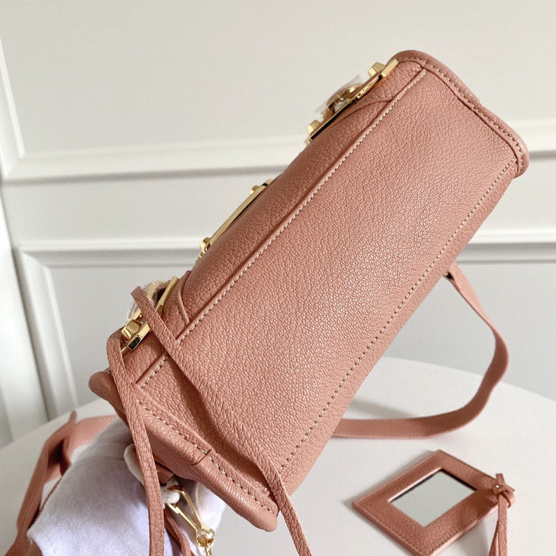 Zivas Charm Polished Finish Statement Handbag (Signature Shape & Finish) – Interior View