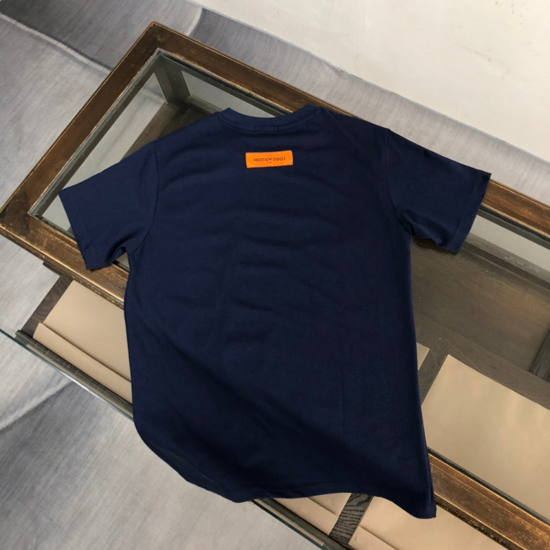 Close-up detail shot of Louis Vuitton cotton t-shirt with everyday silhouette