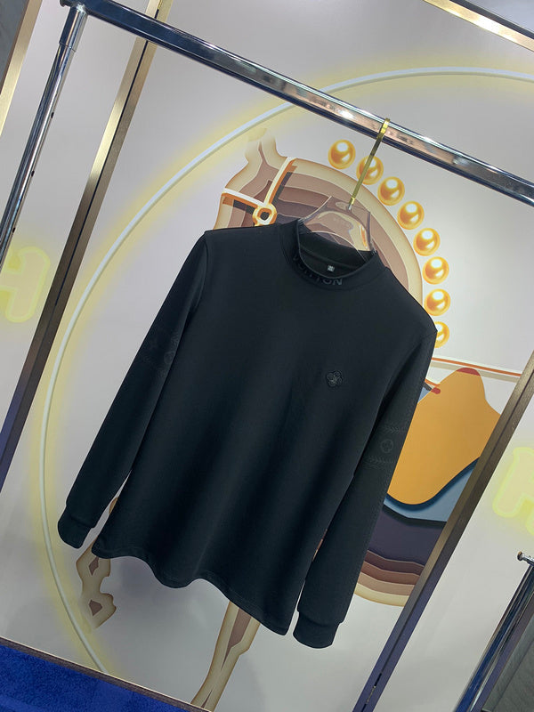 Side profile of Louis Vuitton luxury clothing with monogram-inspired silhouette