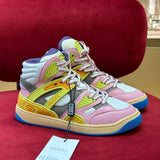 Gucci tonal black luxury sneakers view 9 bold athletic profile