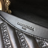 Sophisticated Faux Leather Handbag - Statement Silhouette | Women's Everyday Carry Handbag #841 - alternate angle view (image 8) of designer-inspired handbag