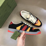 Gucci Designer sneakers in crisp white retro runner design front view