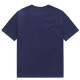 Close-up detail shot of Louis Vuitton cotton t-shirt with monogram-inspired silhouette