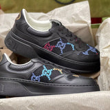 Gucci all-black luxury sneakers view 6 retro runner design
