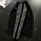 Close-up detail shot of Louis Vuitton luxury clothing with label-forward styling