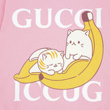 Flat lay presentation of Gucci luxury clothing with streetwear-inspired cut