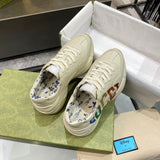 Gucci fresh white-and-black luxury sneakers view 7 signature lace-up style