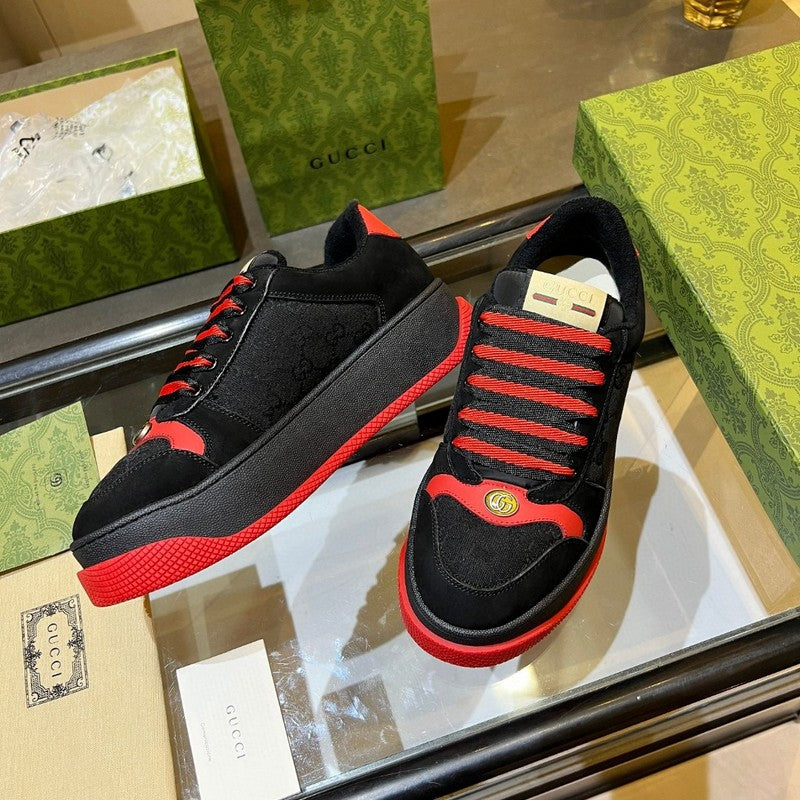 Gucci sneakers detailed view showing premium designer craftsmanship