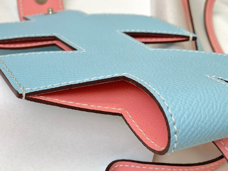 Side view of modern structured handbag