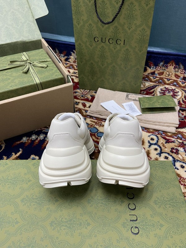 Gucci clean off-white luxury sneakers view 5 premium leather build