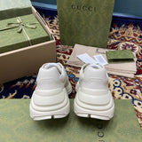 Gucci clean off-white luxury sneakers view 5 premium leather build