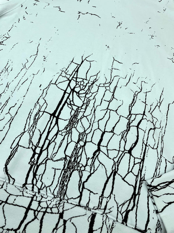 Close-up of Amiri hoodie craftsmanship