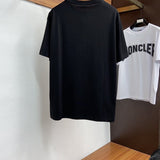 Close-up detail shot of Moncler luxury clothing with relaxed-fit cut