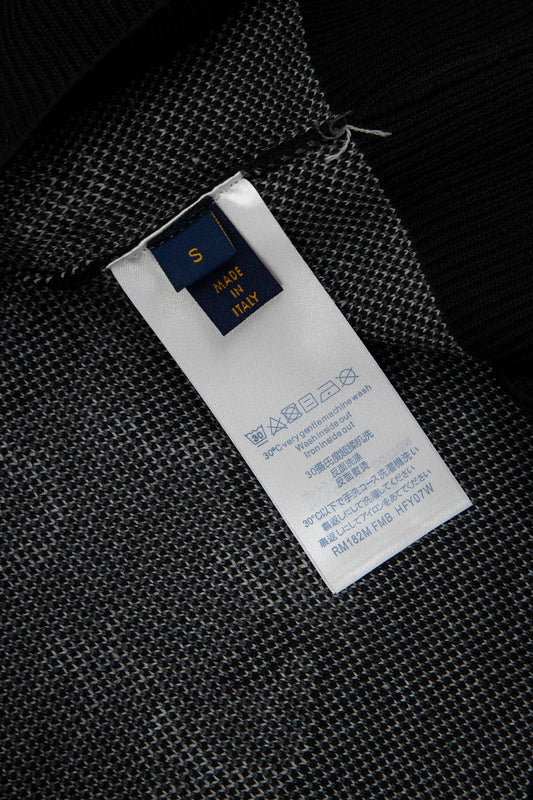 Close-up detail shot of Louis Vuitton luxury clothing with streetwear-inspired cut
