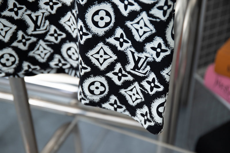 Back view of Louis Vuitton cotton t-shirt with monogram-inspired silhouette