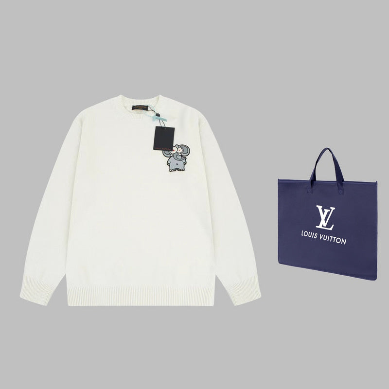 Front view of Louis Vuitton luxury clothing with relaxed-fit cut