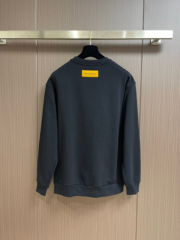 Side profile of Louis Vuitton luxury clothing with relaxed-fit cut