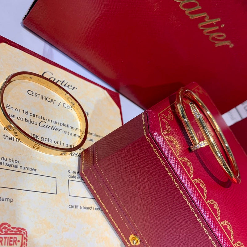 Close-up detail view of Cartier unisex jewelry piece
