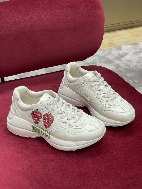 Gucci soft grey luxury sneakers view 9 bold athletic profile