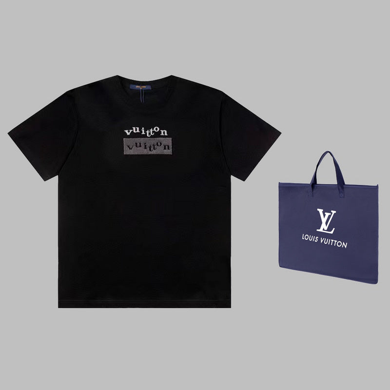 Back view of Louis Vuitton cotton t-shirt with logo-detail design