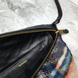 Polished Vegan Leather Handbag - Smooth Faux-Leather Exterior | Women's Luxury Handbag #730 - texture close-up (image 9) of designer-inspired handbag