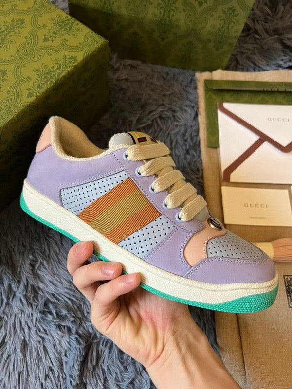 Gucci sneakers detailed view showing premium designer craftsmanship
