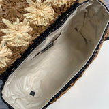 Close-up detail of signature sleek women's handbag – women's designer-style accessory