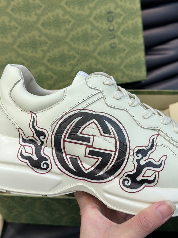 Gucci sneakers detailed view showing premium designer craftsmanship