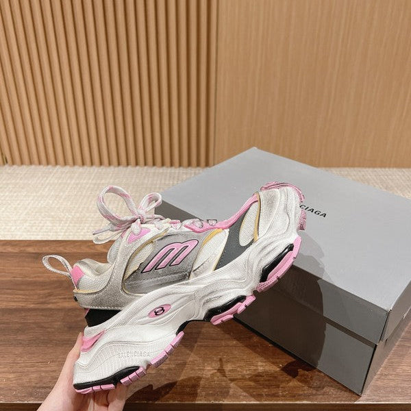 Balenciaga Beige Low-Top Sneakers - Side Profile View