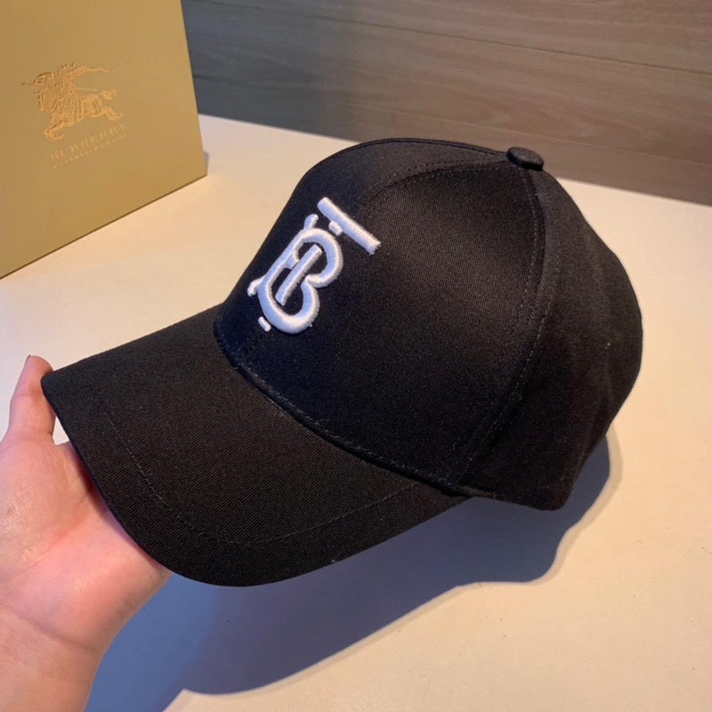 Angled view of Burberry unisex cap