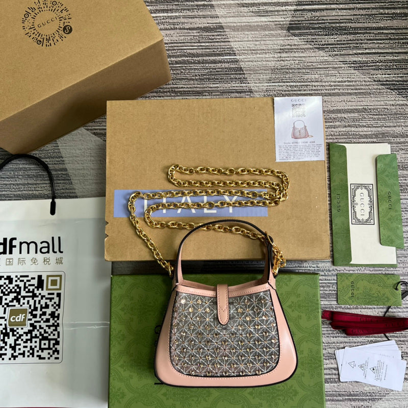 Back view of refined elevated women's handbag – women's statement bag