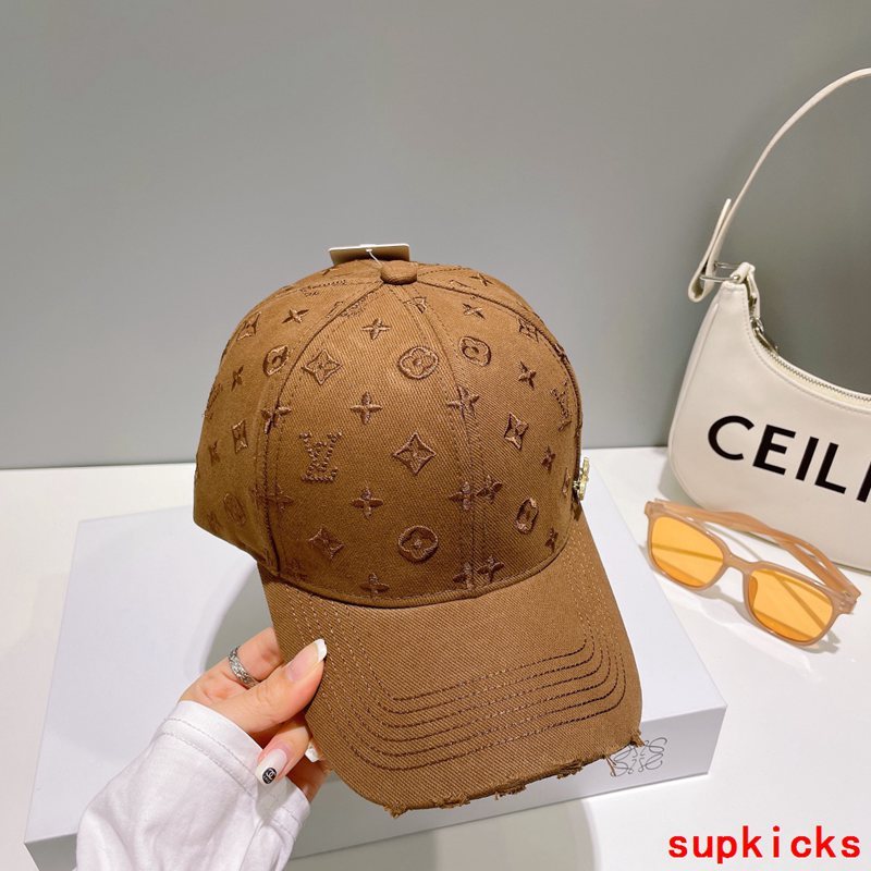 Close-up detail view of Louis Vuitton unisex cap