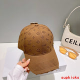 Close-up detail view of Louis Vuitton unisex cap
