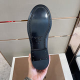 Burberry Beige Combat Boots - Side Profile View