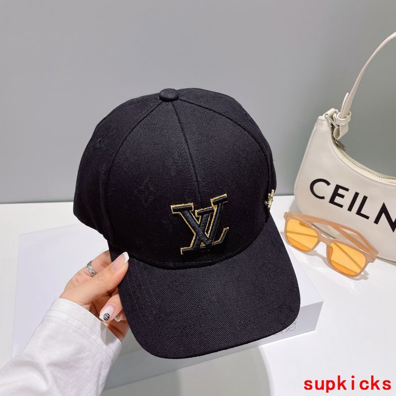 Close-up detail view of Louis Vuitton unisex cap