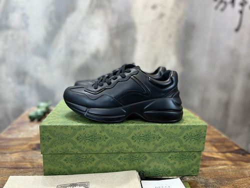 Gucci fresh white-and-black luxury sneakers view 11 signature lace-up style
