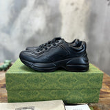 Gucci fresh white-and-black luxury sneakers view 11 signature lace-up style