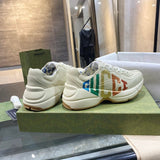 Gucci fresh white-and-black luxury sneakers view 10 signature lace-up style