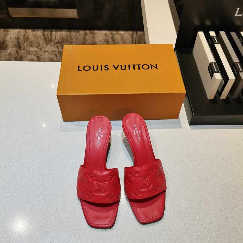 Louis Vuitton Burgundy Low-Top Sneakers - Front View
