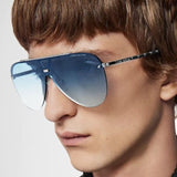 Close-up detail view of Louis Vuitton unisex sunglasses