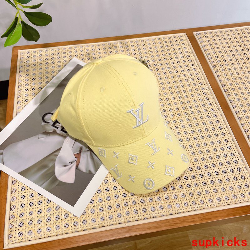 Close-up detail view of Louis Vuitton unisex cap