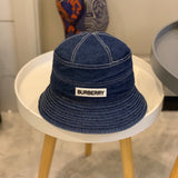 Close-up detail view of Burberry unisex cap