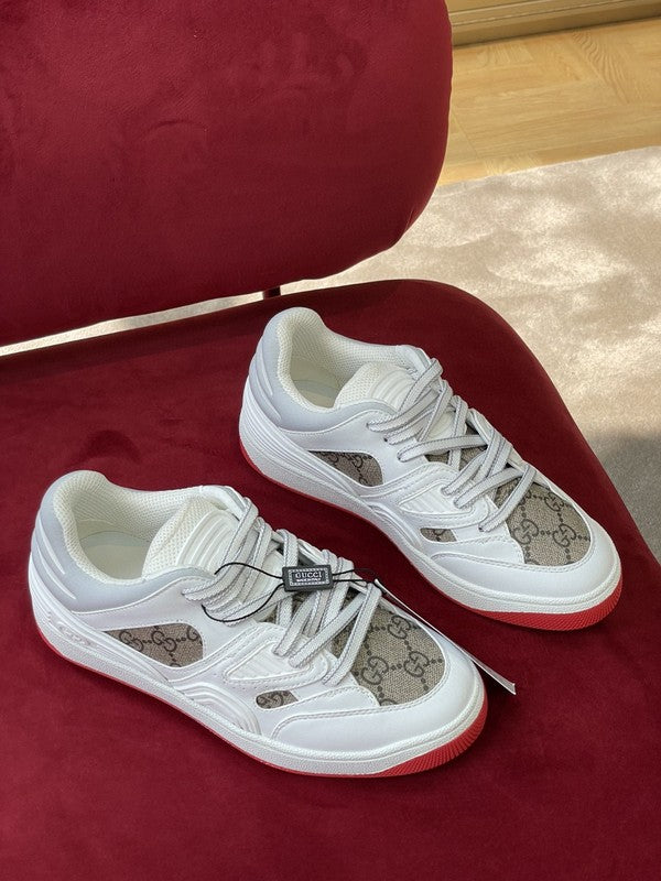 Gucci tonal black luxury sneakers view 9 padded collar comfort