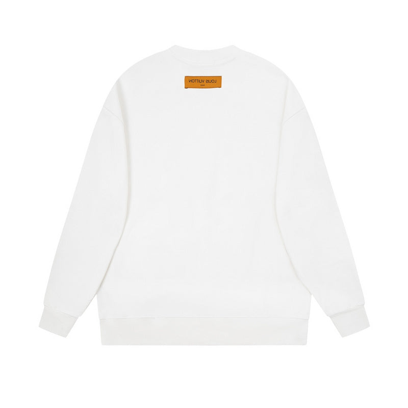 Close-up detail shot of Louis Vuitton luxury clothing with streetwear-inspired cut